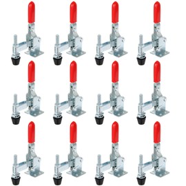 12 Pack Toggle Clamp, Adjustable Hold Down Clamps for Woodworking 200lb Holding Capacity 102-B Style Vertical Quick Release Toggle Clamps for Smokers, Doors, Cabinets, Tool Boxes