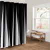 Black and White Striped Bathroom Shower Curtain, Piano key Pattern