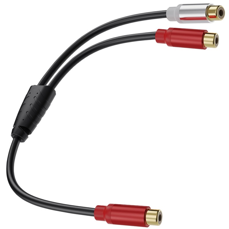 Tunghey 2Pack RCA Splitter Cable, 1 Female to 2 Female