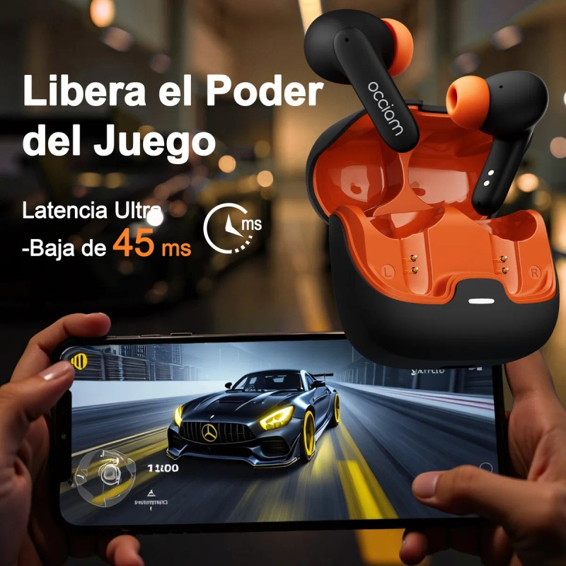 Audífonos inalámbricos bluetooth Occiam S36 In Ears, Color Negro -