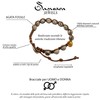 Samsara Tibetan Buddhist Bracelet - Shamballa with Fossil Agate Stone
