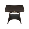 Decoteak 18 Inch Serenityy Waterproof Teak Wood Shower Bench Stool