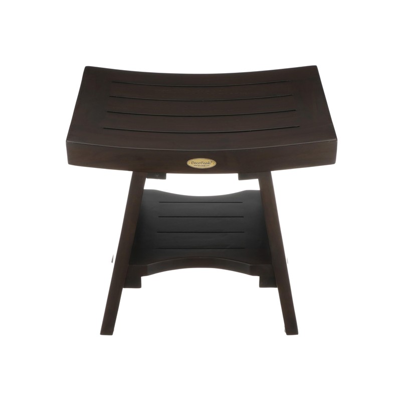 Decoteak 18 Inch Serenityy Waterproof Teak Wood Shower Bench Stool