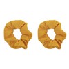 Set of 2 Solid Scrunchies - Mustard