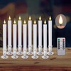 Bolamp LED Flameless Window Candles with Remote Timer Sliver Base