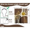 QGHOT Mid Century Modern Black and Brown Shower Curtain Boho