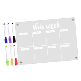 GRIRIW 1 Set Acrylic Dry Erase Board Magnetic Reminder Dry Erase Board for Wall to Do List Message Board Small Dry Erase Boards Refrigerator Boards Magnetic Dry Erase Board