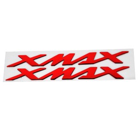 3D Emblem Decal Sticker Motorcycle Badge Vehicle Decoration Pair of Motorcycle Emblem Stickers 3‑Dimensional Decals for Yamaha X‑MAX XMAX 125 250 400(red)
