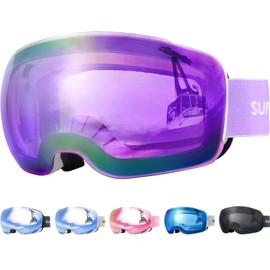 Supertrip Ski Goggles for Men Womens, Interchangeable Lens skiing goggles, Anti-fog Over Glasses Snowboarding Goggles Snow Snowboard Goggles