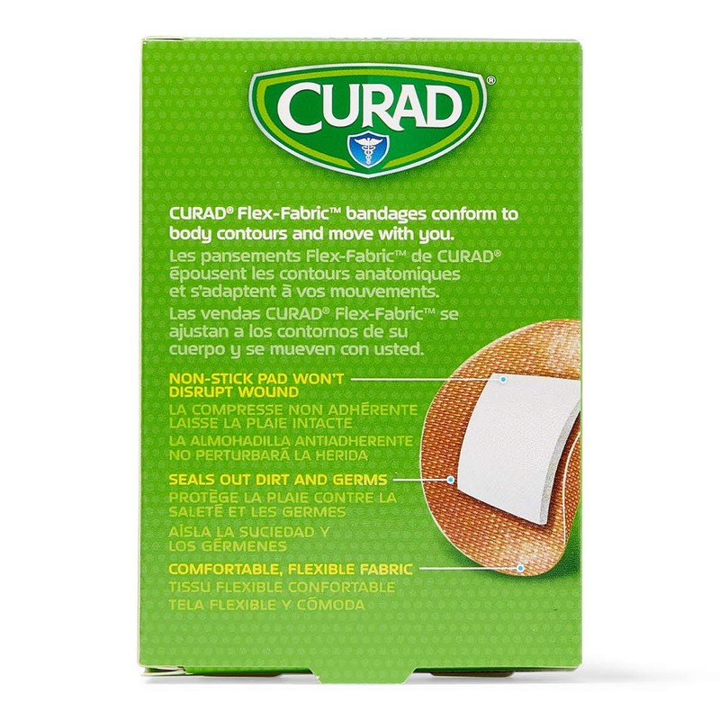 Curad Flex Fabric Spot Adhesive Bandages, Bandage Diameter is 7/8"