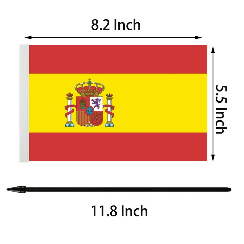 US American & Spain Friendship Table Flag, Spain Desk Flag,