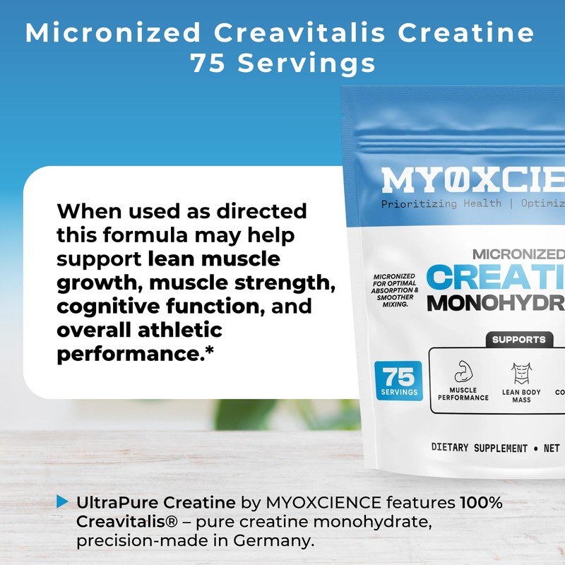 MYOXCIENCE Micronized Creavitalis Creatine | The World’s Purest Micronized Form