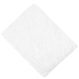 CREATCABIN Faux Fur Plush Cushion Rectangle Fluffy Plush Small Area Rug Photo Background Cloth Photo Props for DIY Crafts Tabletop Photography Product Display Jewelry Home Decor White 19.6x15.7 Inch