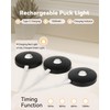 Aokpsrt Rechargeable Puck Lights With Remote Control, 1500mAh Battery Operated