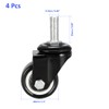 YOKIVE 4 Pcs Threaded Stem Caster, Polyurethane Swivel Wheel Threaded