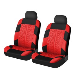 TSUGAMI 2PCS Car Seat Covers for Front Seats, Breathable Waterproof Polyester Auto Seat Protectors, Universal Vehicle Split Cushion Cover, Driver Interior Accessories for Car, Truck, SUV (Red)