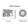 ShineNow Threaded Heat-Set Inserts Brass for Printed Plastic Parts M8