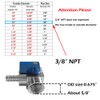 Beduan Stainless 3/8" Barbed x 3/8" NPT Female 90 Degree