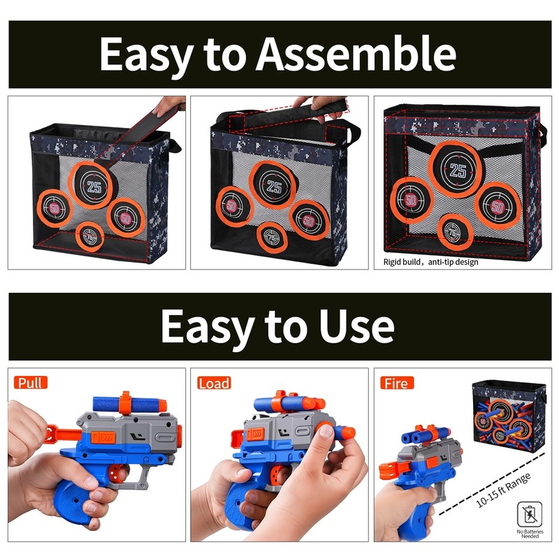 JWXTOYGDCN Gun Target Practice Set for Ages 6+, Fits Nerf