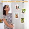 Zalizr 6 Pack Acrylic Magnetic Frames for Refrigerator, Clear Picture
