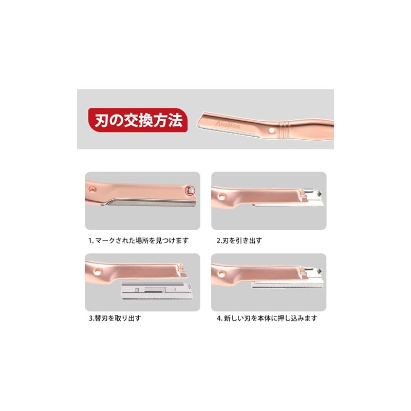 AioBos Face Sleigh Razor Replacement Blades, Pack of 10