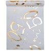 Table Runner White Gold 50 Years 30 cm x 5 m Decorative Fabric Banner Table Cloth Table Runner