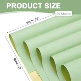 PATIKIL Flower Gift Wrapping Paper, 20 Sheets Double Sided Golden Waterproof Bouquet Paper Wrap Florist Supplies Packaging Floral Papers for Wedding DIY Craft Valentine, Cyan/Gold