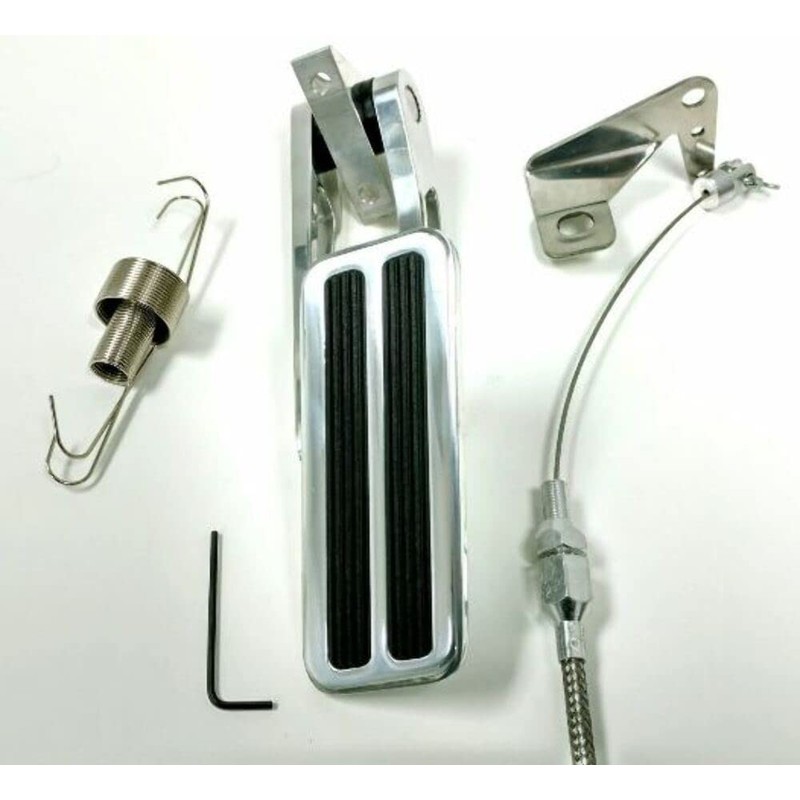 Pirate Mfg Gas Pedal, 36" Braided Throttle Cable, Firewall Mount