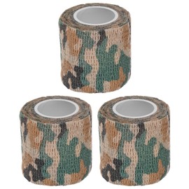 TIXIPEM 2.0IN x 14.76FT Camo Tape Wrap [3 Rolls] - Camouflage Self Adhesive Form Tape Waterproof Non-Reflective for Outdoor Shooting & Hunting & Climbing & Camping - [Highland Desert]