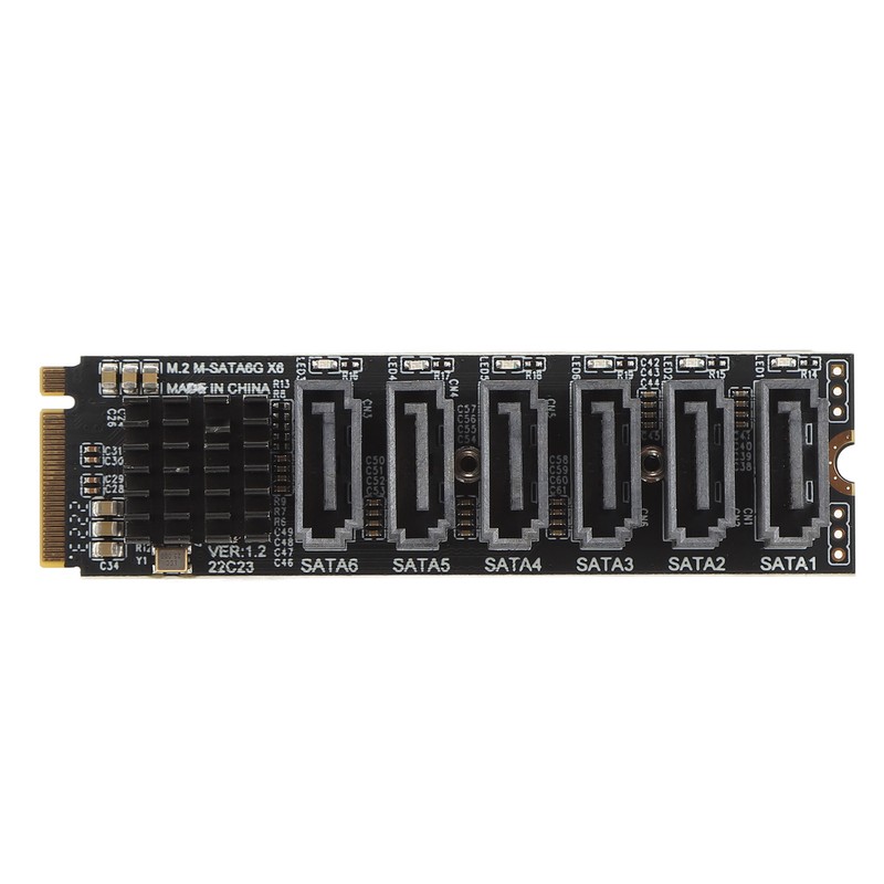 M.2 to SATA3.0 Adapter Card 6Gbps High Speed ASM1166 M.2