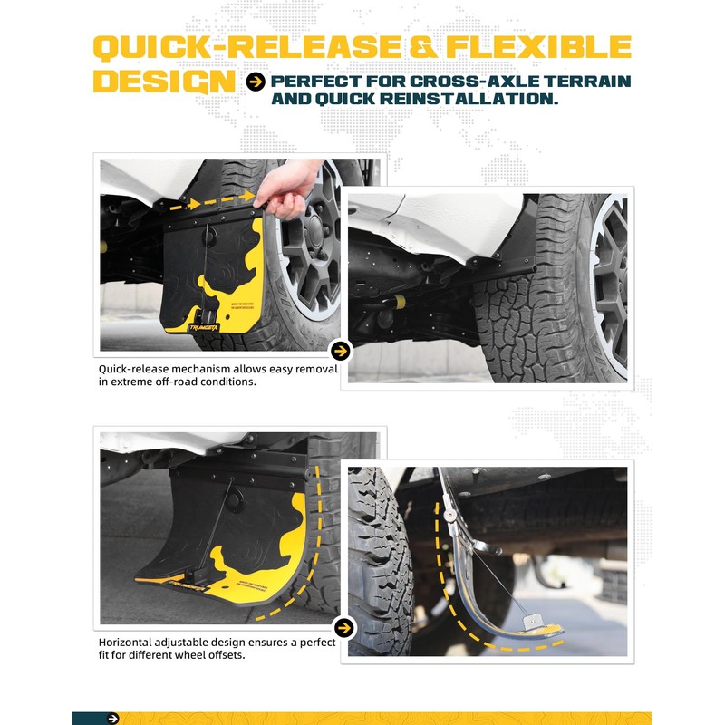 Trumgeta 4PCS Upgraded Truck Mud Flaps Fit for Toyota Tundra