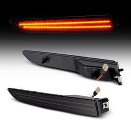 BMueirn LED Side Marker Compatible with Ford Fusion 2010 2011 2012 Front Bumper Blink Amber Light Assembly Smoke Lens