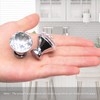 MroMax 5Pcs Crystal Zinc Alloy Cabinet Knobs 30mm Diamond Shape