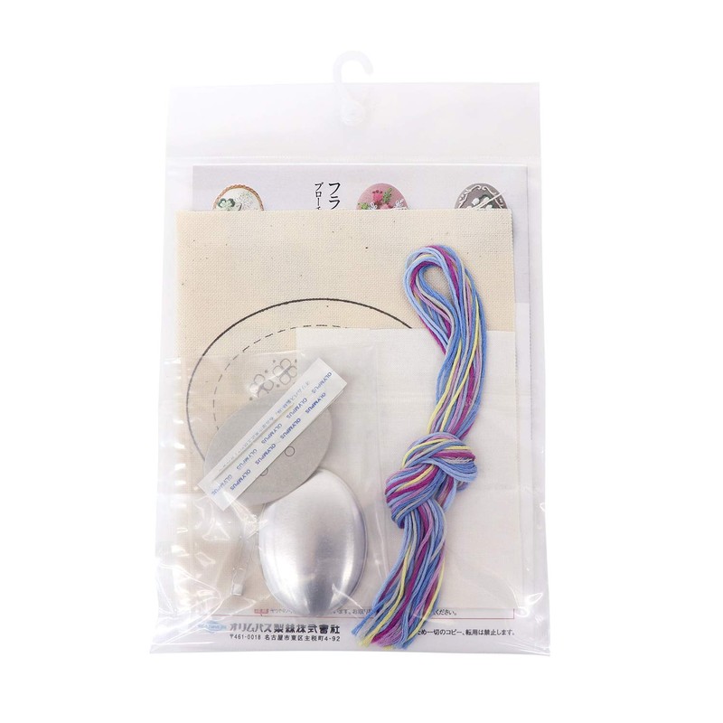 Olympus Thread OLY-K9082 French Embroidery Brooch Kit K9082 Blue