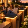 2-Pack Solar Post Cap Lights for 3.5 & 4-Inch Square