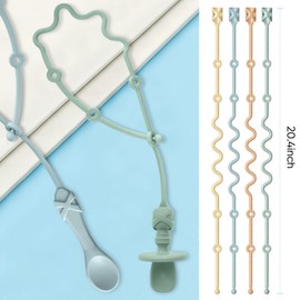 Silicone Utensils Holder Strap (Blue/Pink, 2PK)