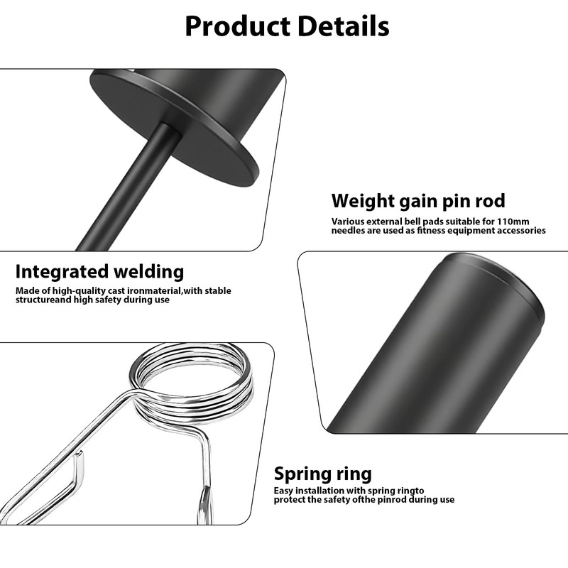 RANJIMA Gym Pin for Additional Weight, Diameter 10 mm Replacement
