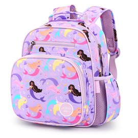 mibasies Toddler Backpack for Girls 2-4: Preschool Kindergarten Backpack - Cute Kids Backpacks for Girls - Mermaid Backpack for Girls Purple