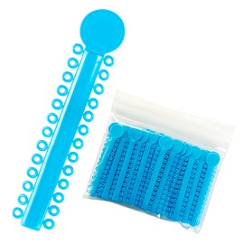 2080 Light Blue Ligature Ties for Braces - Dental Orthodontic Ligature Ties for Brackets - Elastic O-Ring Rubber Bands (2 Bags of 1040)