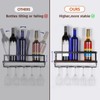 B4Life Wall Mounted Wine Rack with Stemware Hanger, 2 Pack