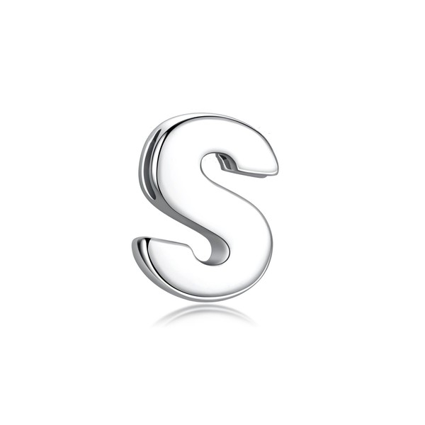 CANDYFANCY S Initial Pendant 925 Sterling Silver Letters Personalized Alphabet