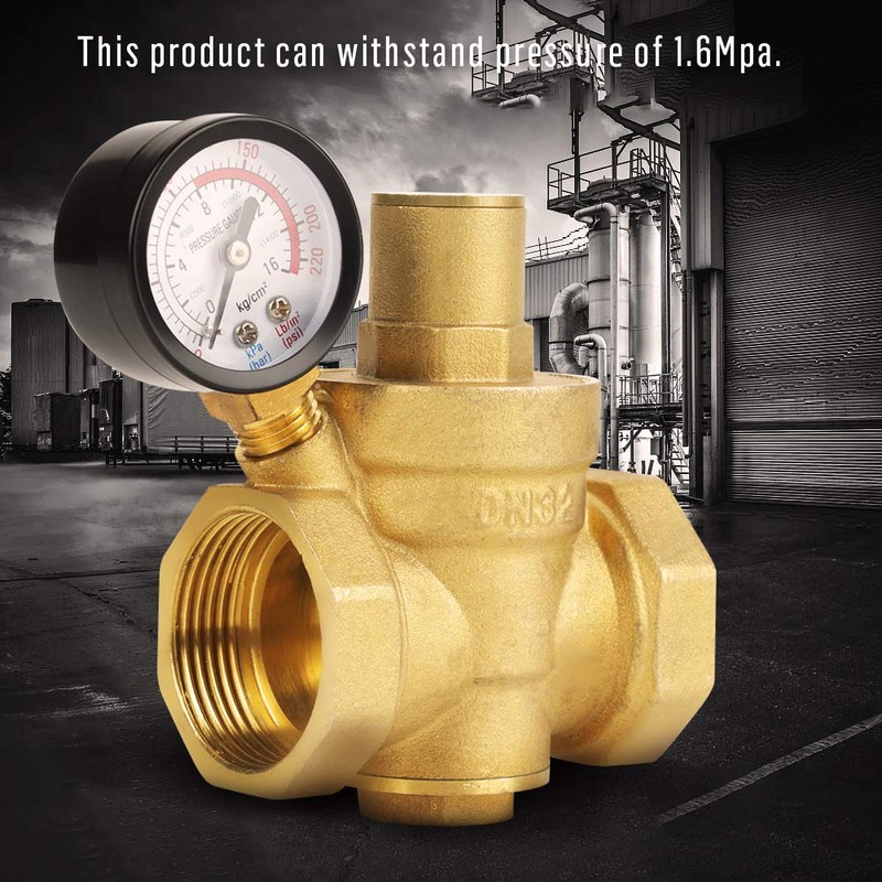 DN32 Pressure Reducers, 1-1/4inch Brass Valve with Pressure Limiter 1-1/4''