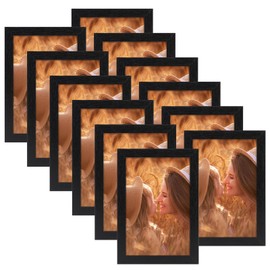 Ditwis Pack of 12 Picture Frames 10 x 15 cm, Black, Photo Frames for 15 x 10 cm Photos and Pictures, Wall and Table Stand, Modern Frame for Living Room, Bedroom and Office Spaces