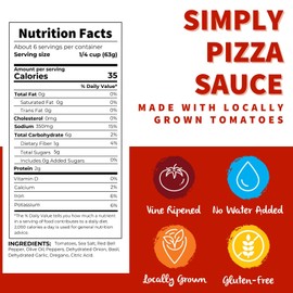 Dei Fratelli Simply Pizza Sauce - No Sugar Added (8 pack)