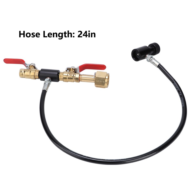 CO2 Cylinder Refill Adapter with 24in Hose for Soda Filling