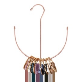 ZEDODIER Belt Hangers, Belt Rack Closet Accessories Organizers, Closet Organizer Hook Rack for Belt, Ties, Scarves, Camisoles, Hats, Bras, Shoes, Rose Gold