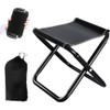 HYEPNED Folding Stool, Black, 150 kg Load Capacity, Folding Stool,