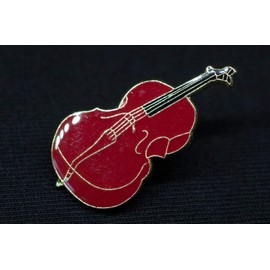 Miniblings Cello Pin Brooch Instrument Music Violin Brown Mini - Handmade Fashion Jewellery I Lapel Pin Button Pins, 40mm, Metal