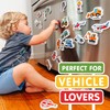 Curious Columbus Vehicles Fridge Magnets for Toddlers 1-3 Year Olds.