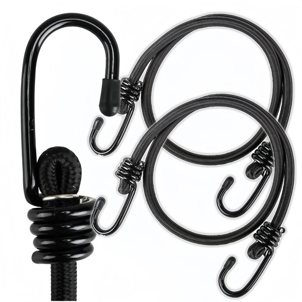 Lanlord Latex Black Heavy Duty Outdoor 40 Inch Bungee Cords